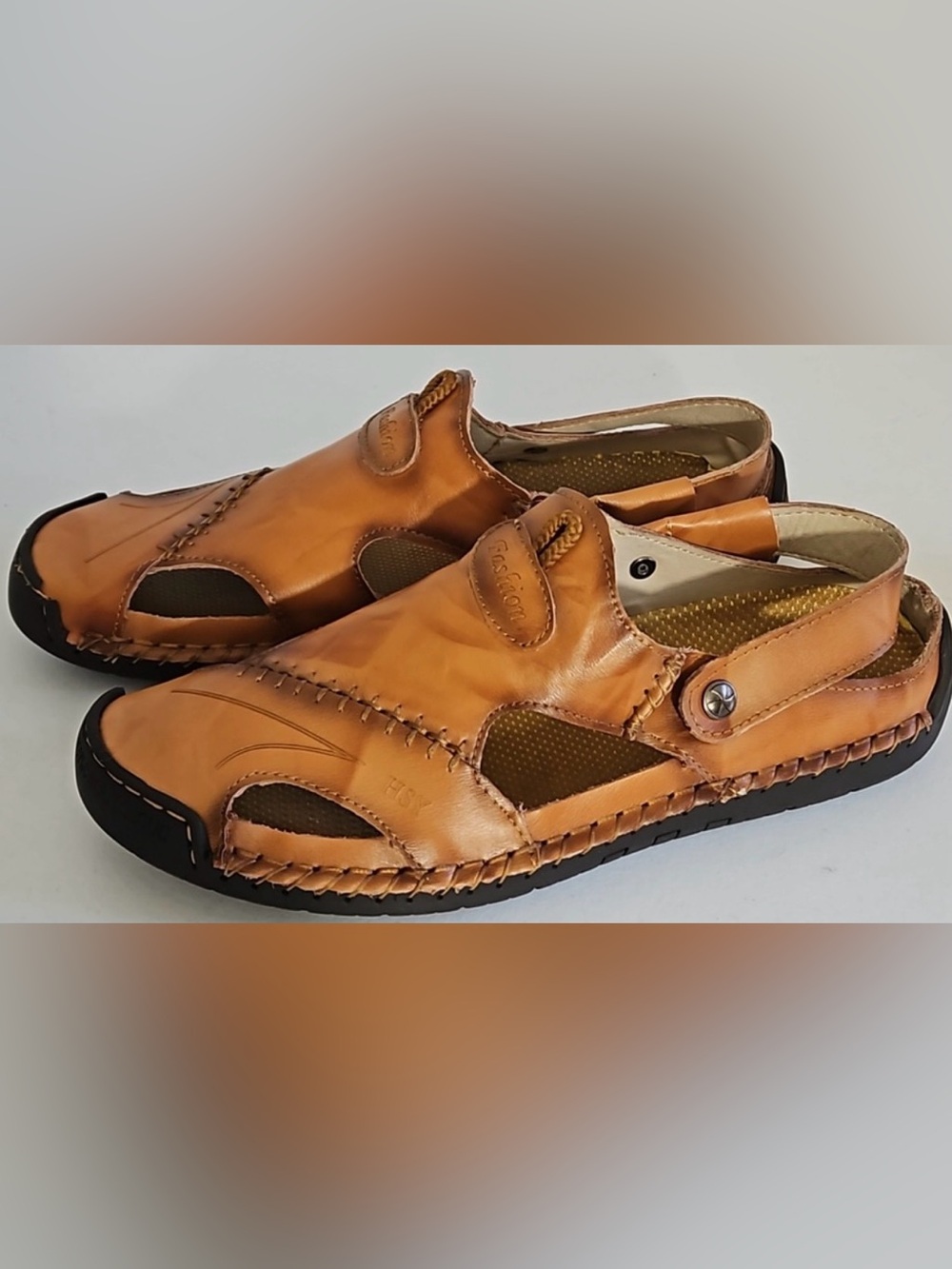 Men’s HSY Fashion Closed Toe Sandals Handcrafted with Rubber outer soles…